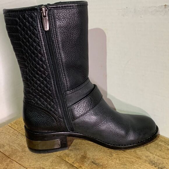 Vince Camuto‎ whynn quilted moto boots.  Biker grunge ankle boots riding - Picture 8 of 9
